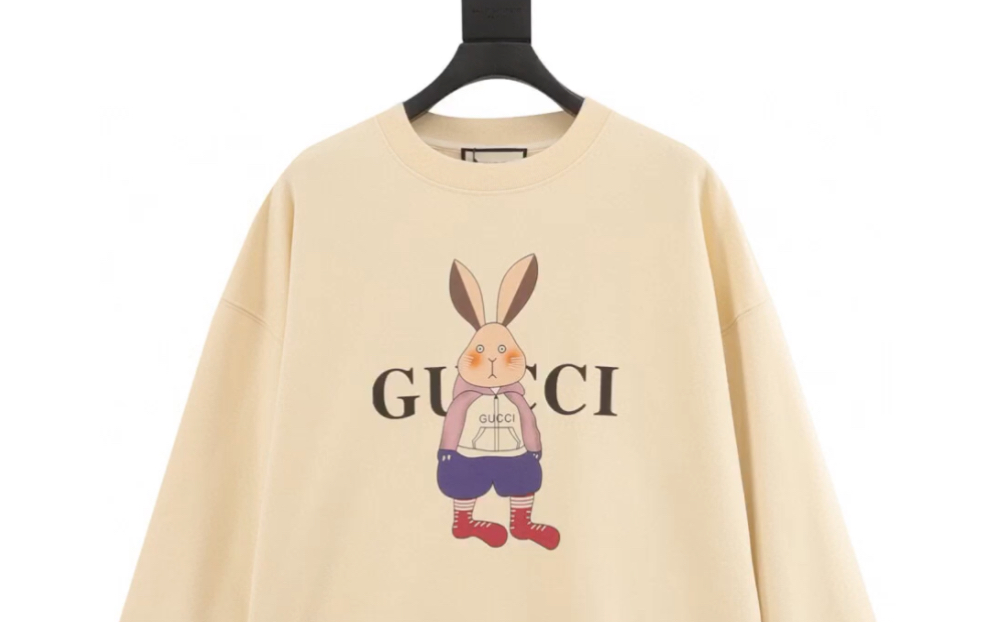 说一下高仿gucci古驰运动兔印花 圆领卫衣