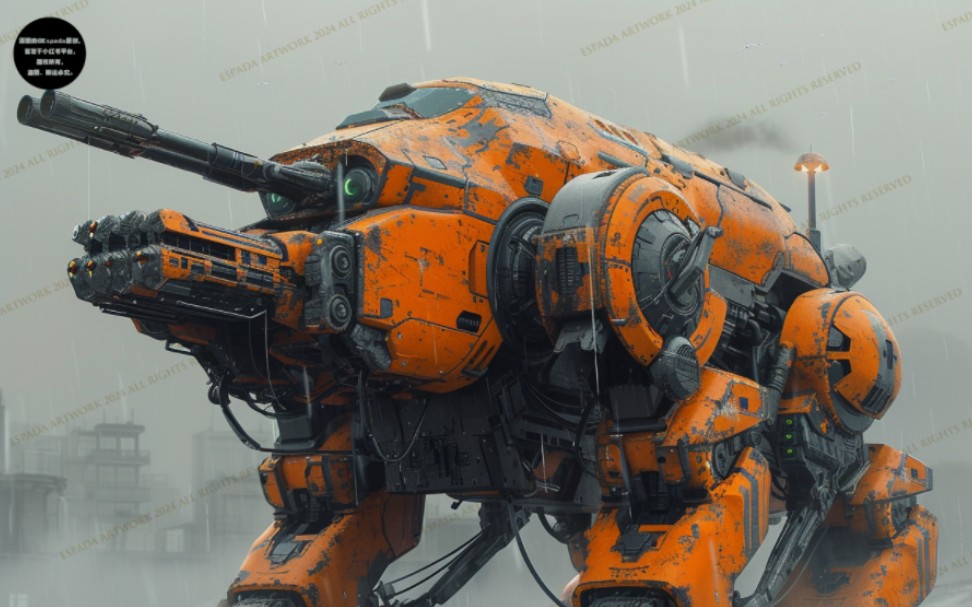 aigc向|中国机甲工业总公司·仿生型重甲战争兵器·代号cn919 "豪猪"