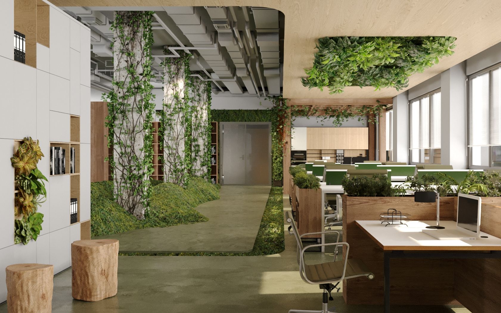 毕业设计作品-森林系服务型办公室