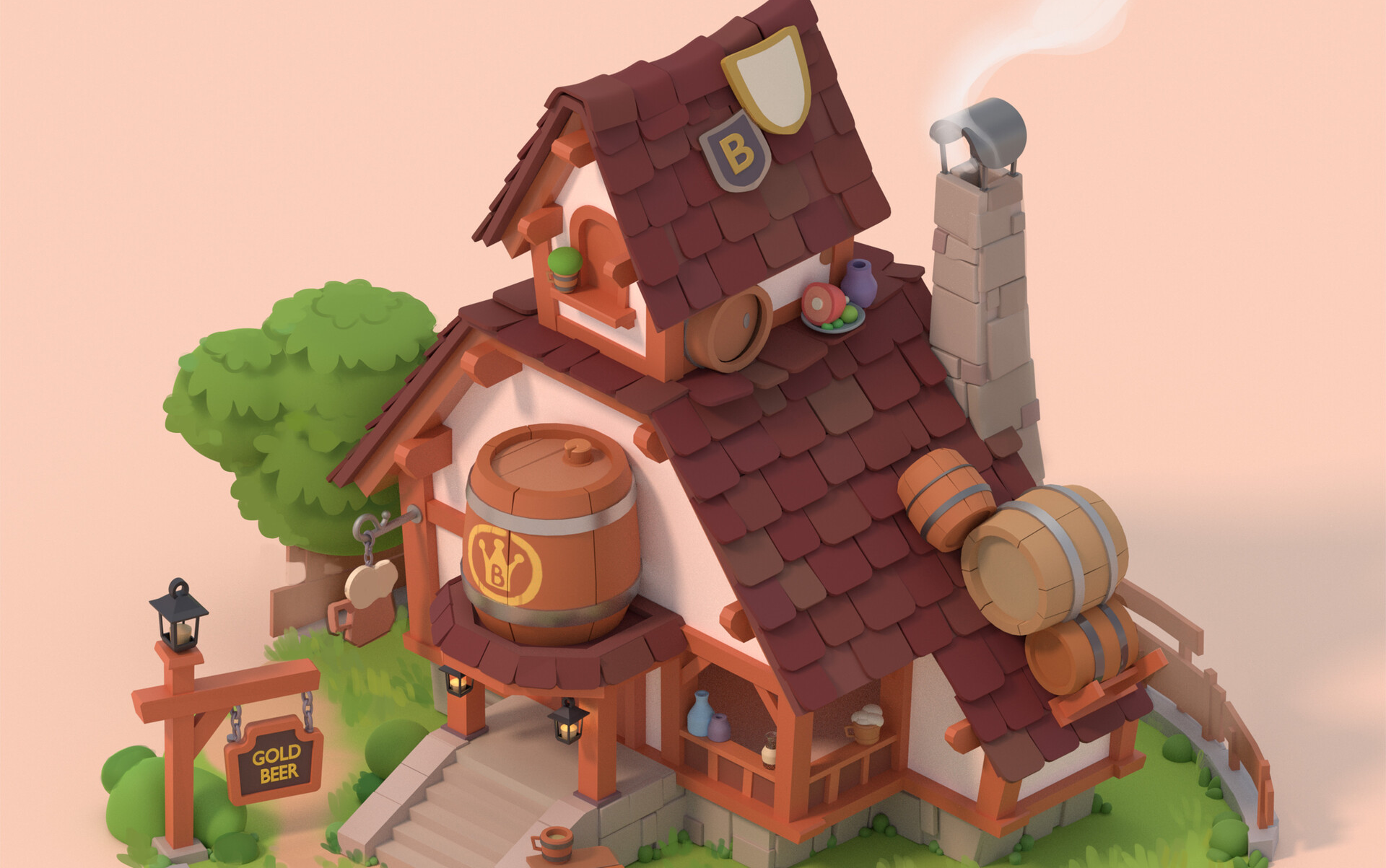 maya卡通小房子场景建模制作全过程零基础教学