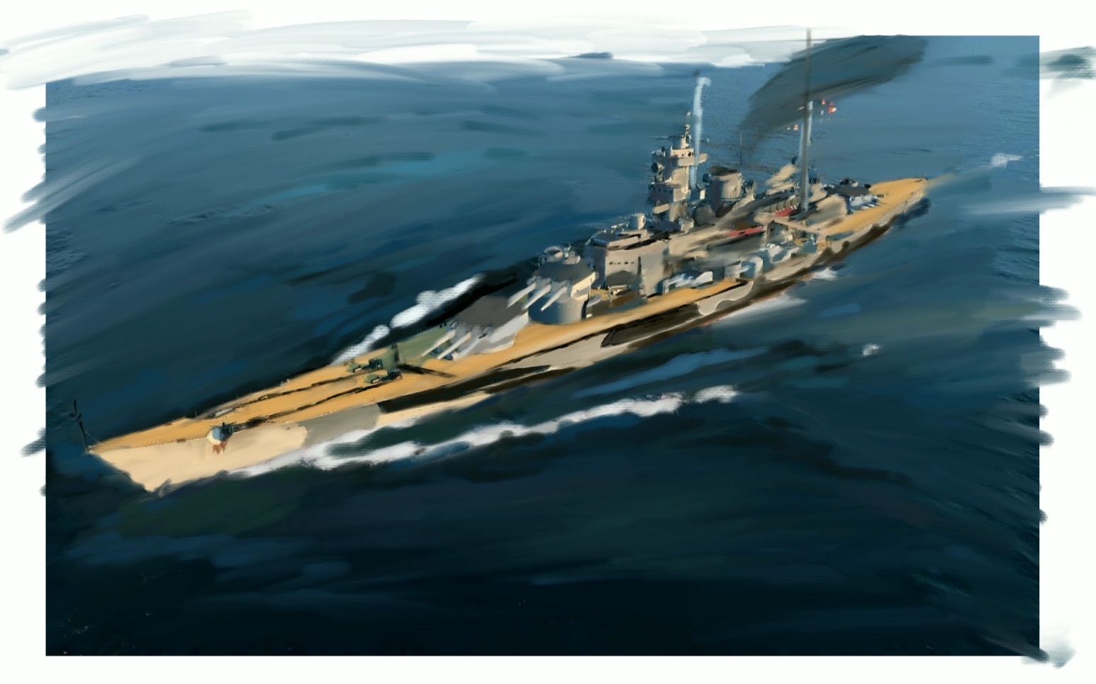 随便临摹的沙恩霍斯特油画