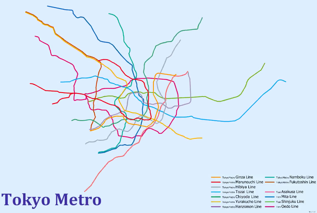 东京地铁 地图形状vs实际线路形状哔哩哔哩bilibili