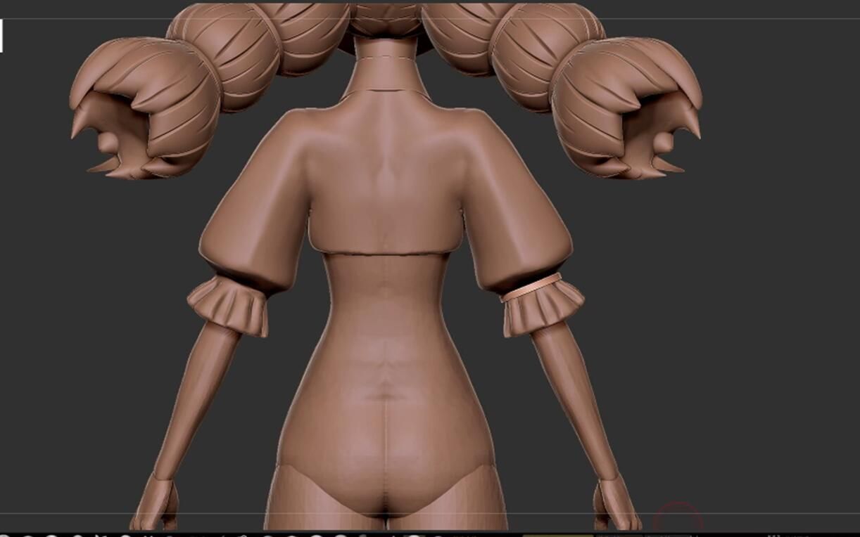 zbrush女性人物角色制作,双马尾少女建模教学_哔哩哔哩 (゜-゜)つロ
