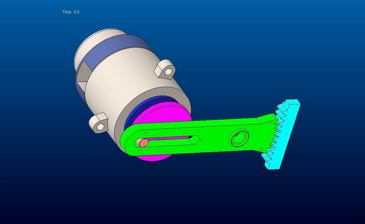 creo运动仿真==齿轮齿条 摇摆连杆