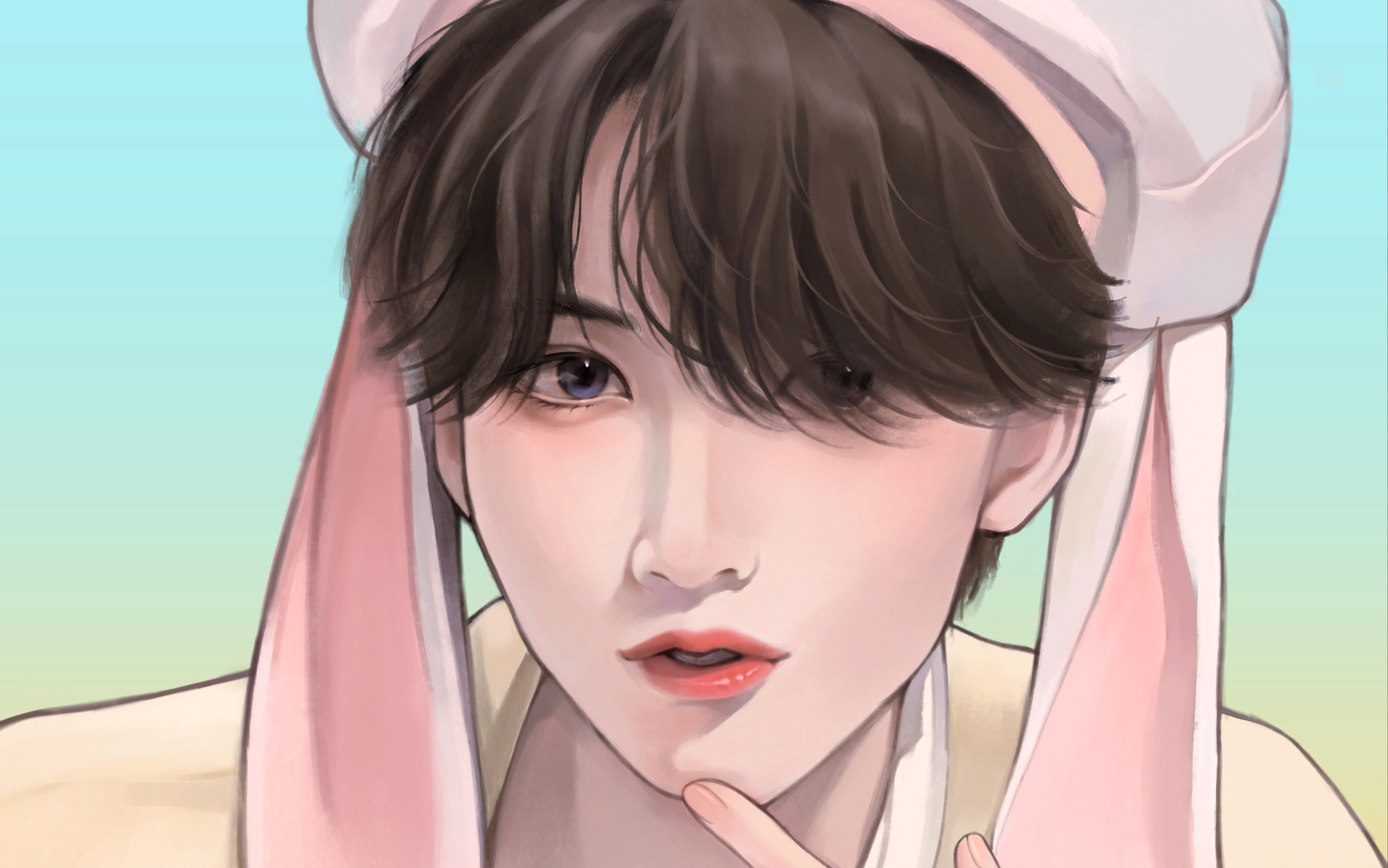 【尹净汉/绘画过程】兔子天使