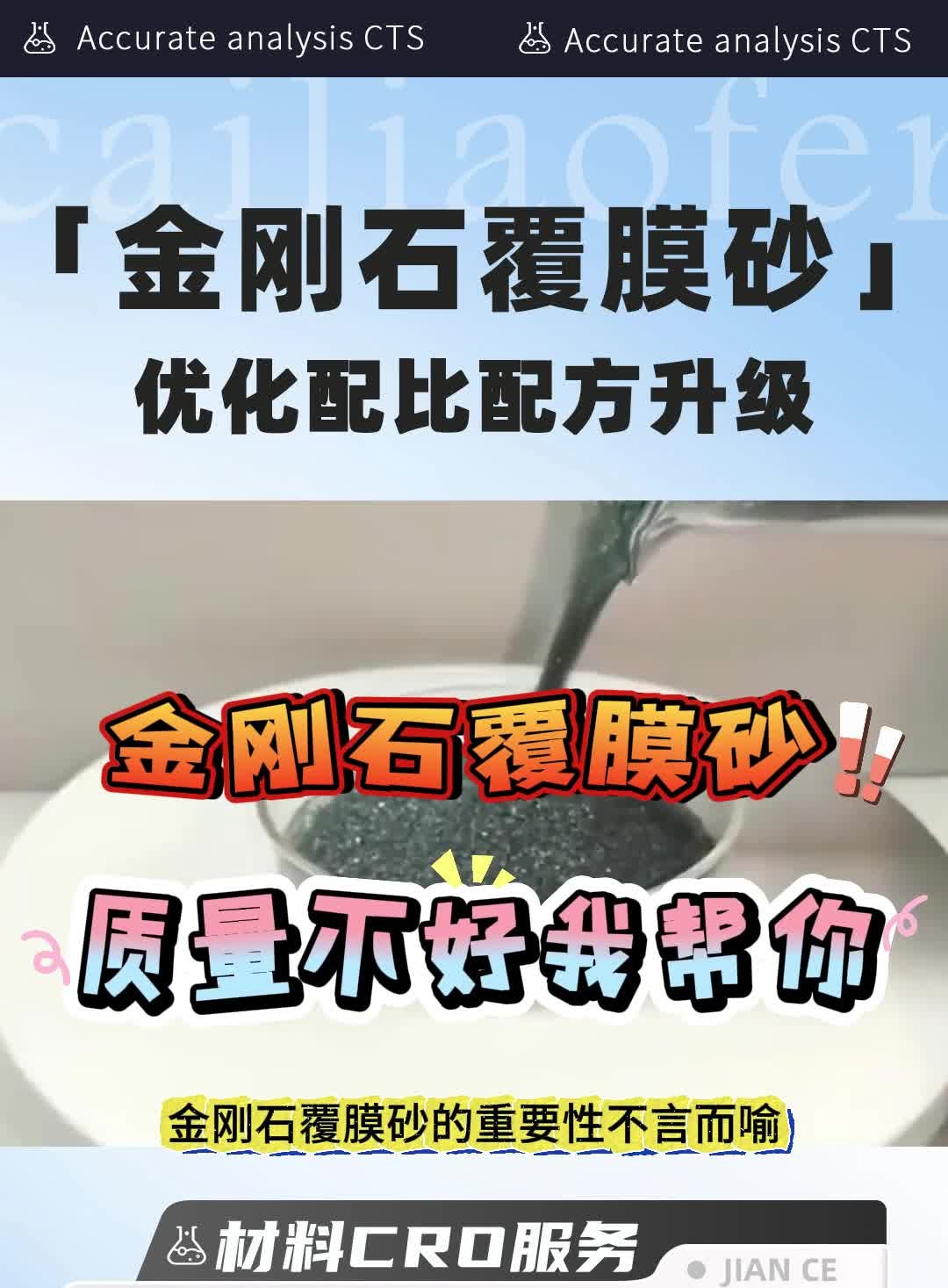 金刚石覆膜砂成分分析、配方还原!哔哩哔哩bilibili