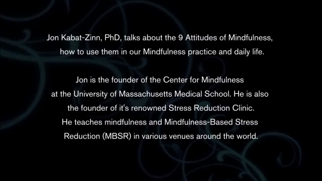 【卡巴金 | 正念 | 英语】9 Attitudes of Mindfulness哔哩哔哩bilibili