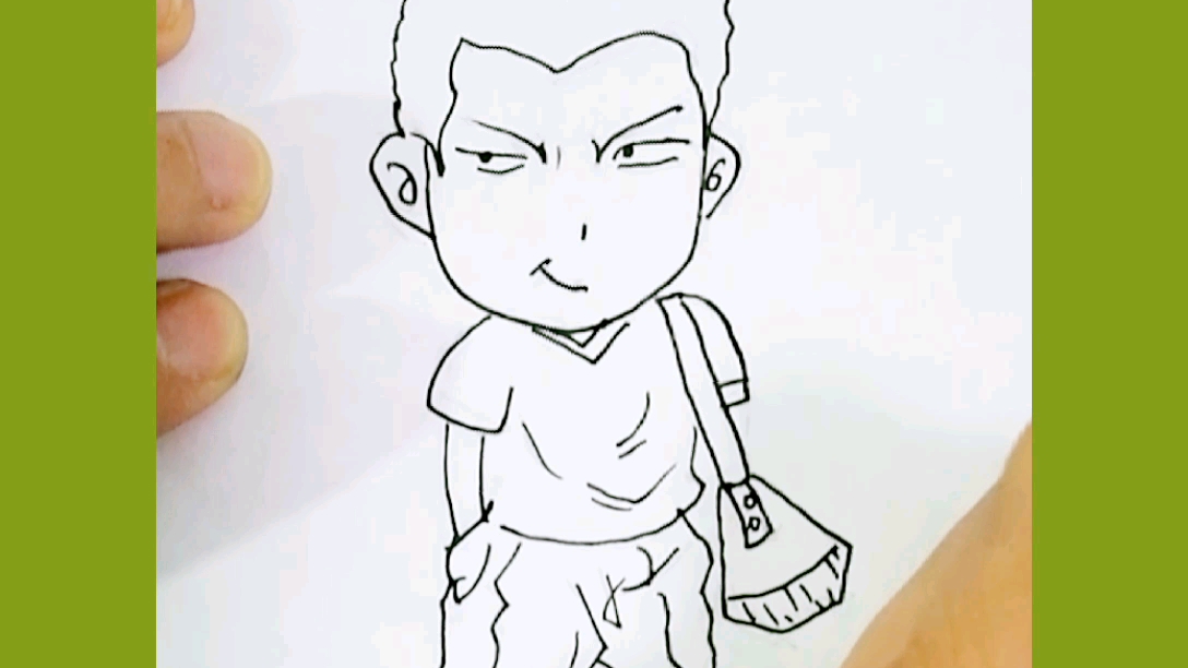 简笔画轻松学简笔画猜猜这个酷酷的男孩是谁