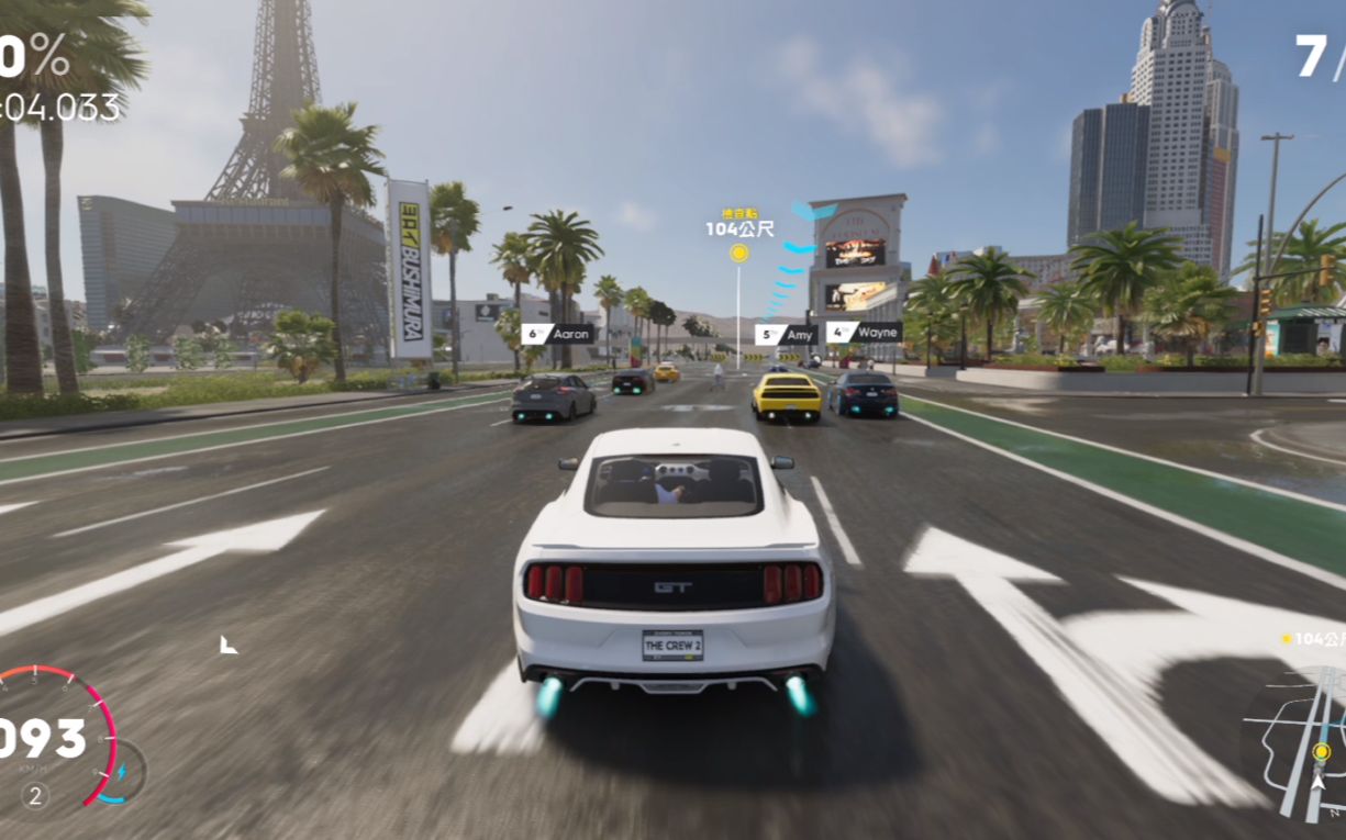 飙酷车神2洛杉矶南赌城大道思远驾驶福特野马给小学生上一课