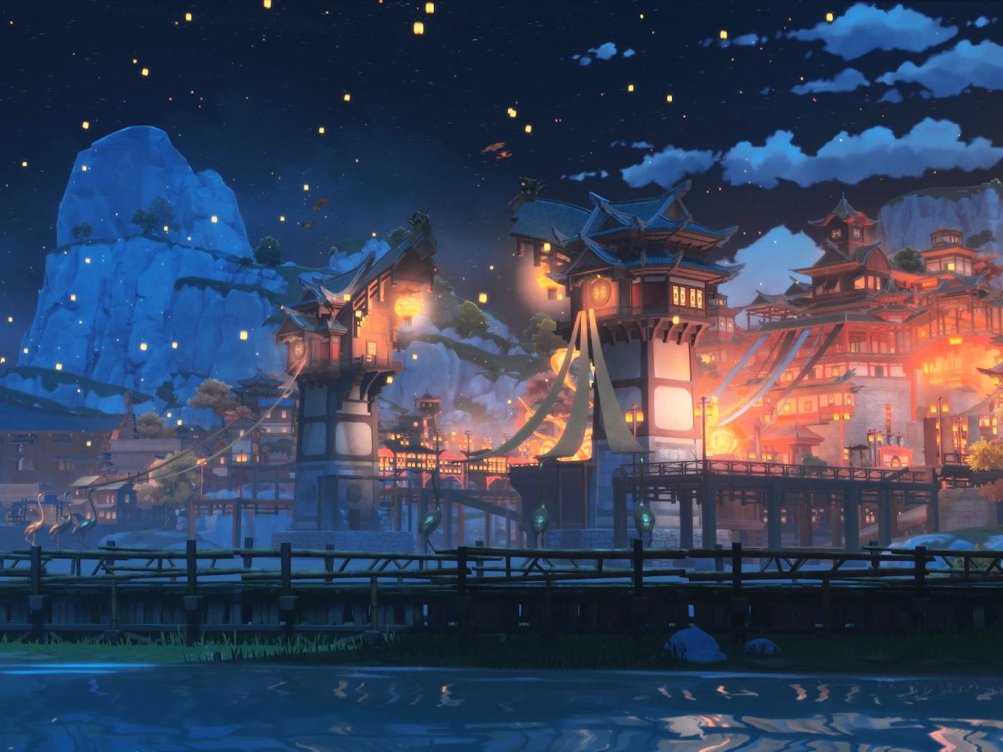 【原神|动态壁纸】海灯节x璃月港