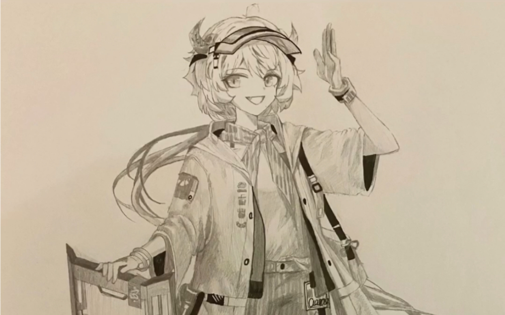 明日方舟-可颂(绘画过程截取记录)