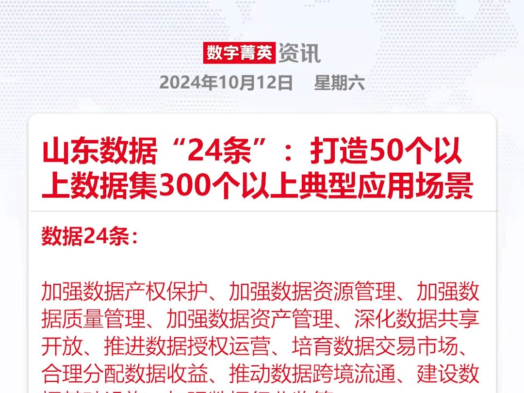 山东数据“24条”:打造50个以上数据集、300个以应用哔哩哔哩bilibili