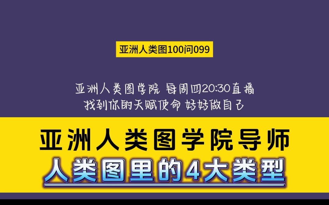 亚洲人类图100问099:人类图里的四大类型哔哩哔哩bilibili