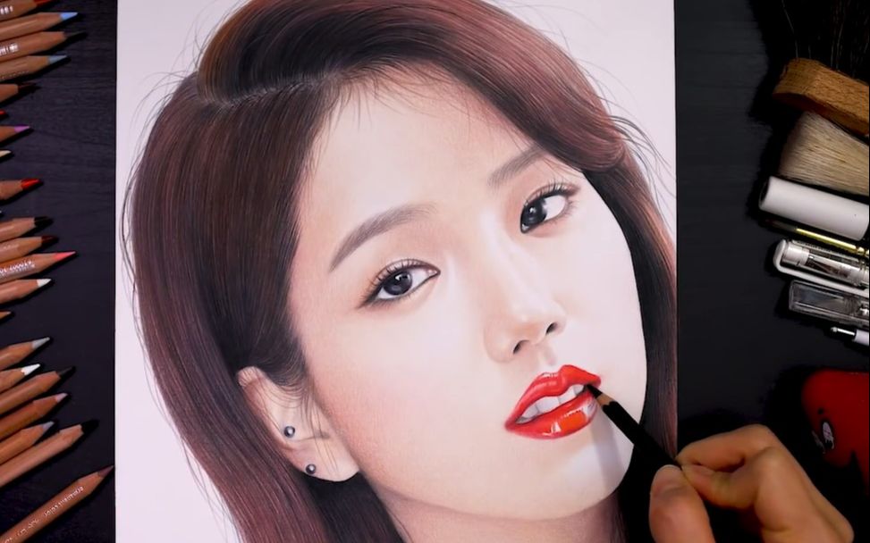 彩铅手绘blackpink- jisoo 金智秀