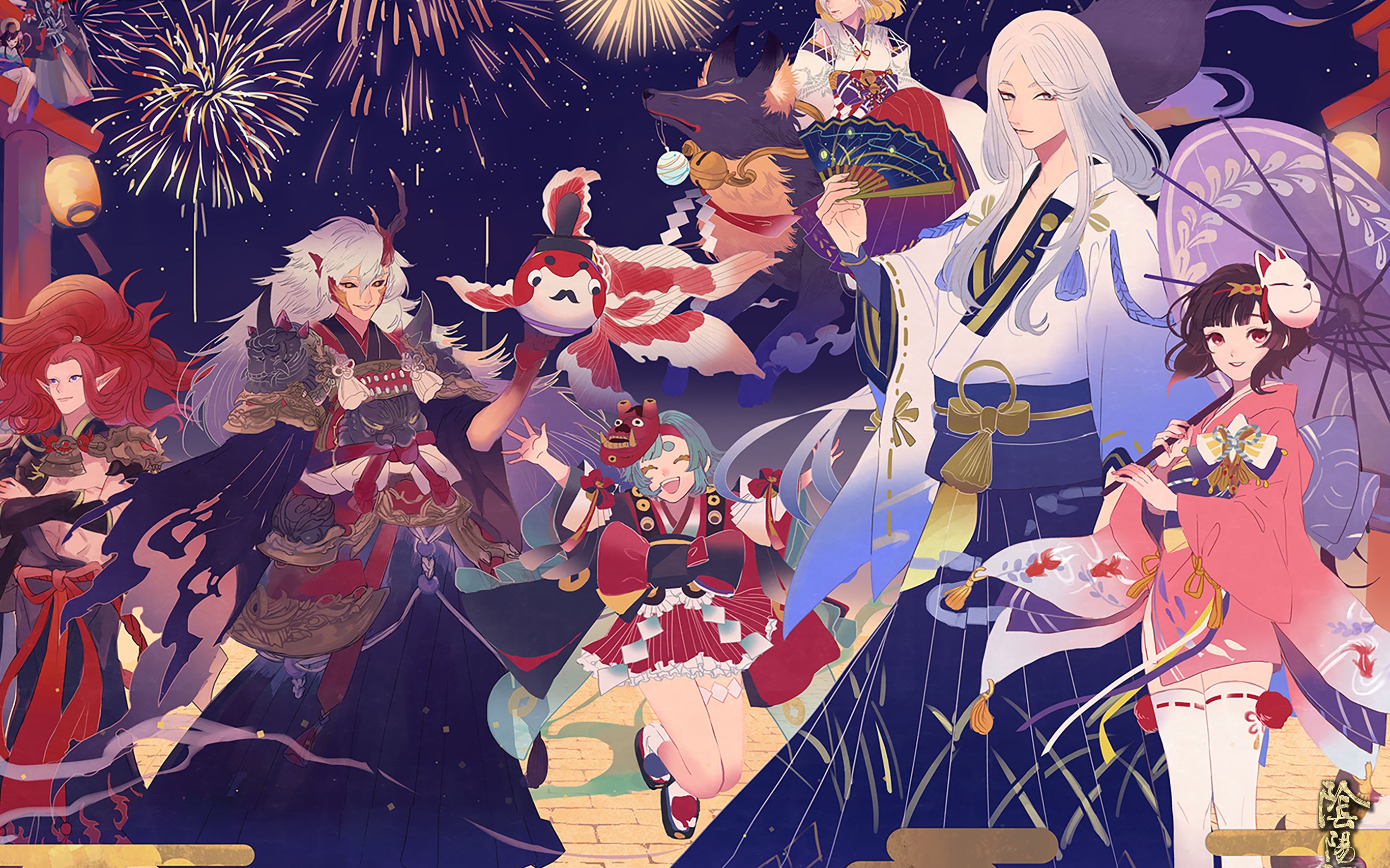 活动作品阴阳师用山僧打开夏日花火会cg