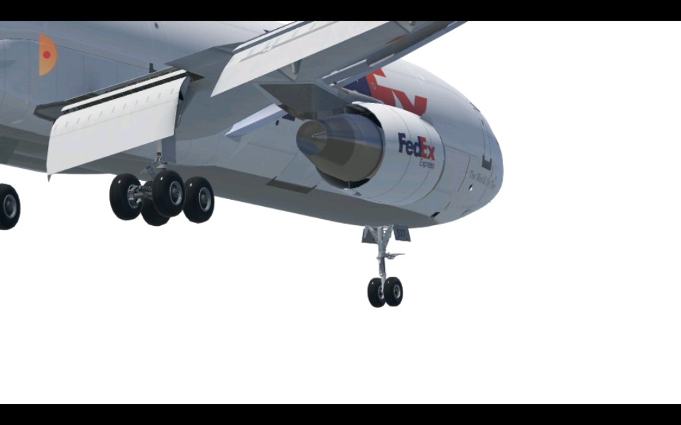 无限试飞水视频:md11f降落香港国际机场.