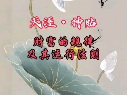 [图]财富的规律及其运行的法则#天涯神贴 #认知 #如何成为赚钱高手