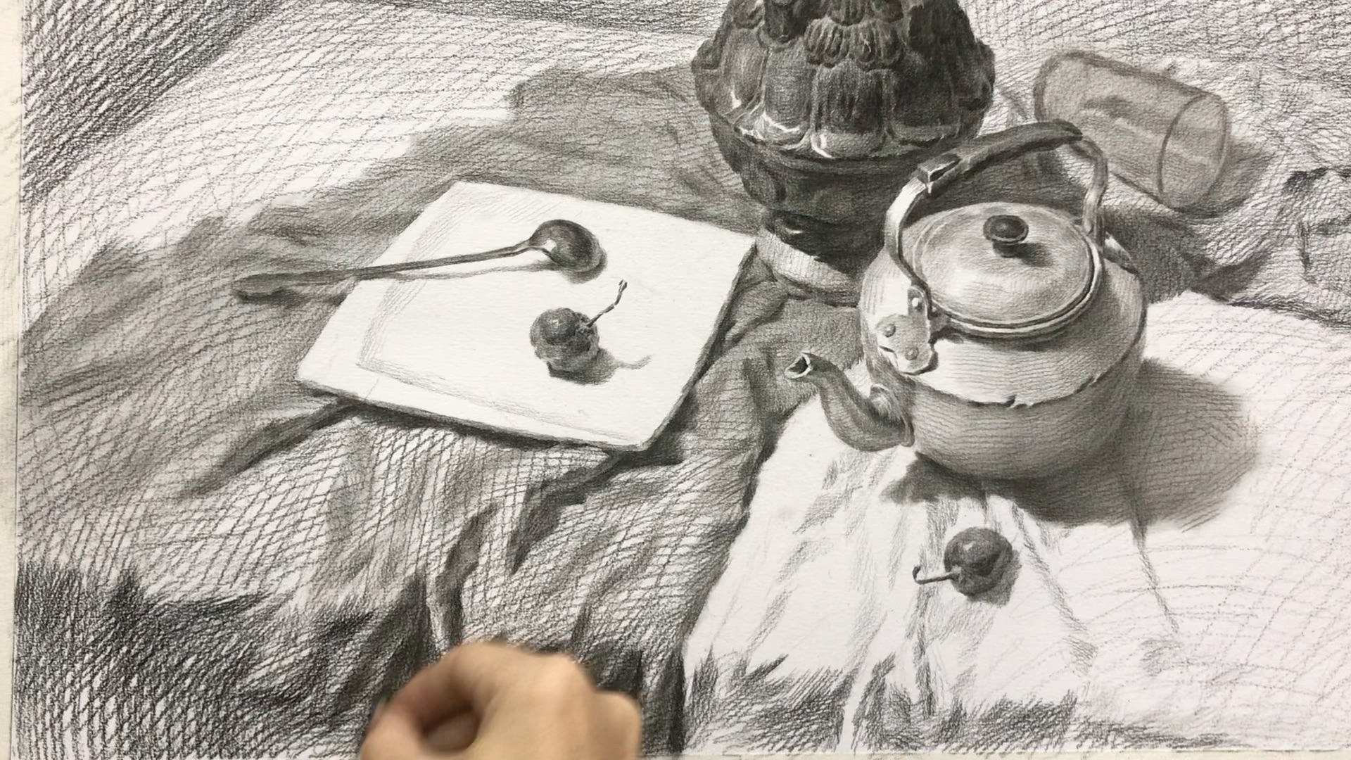 美术生画画日常#江振坤素描静物#美术生#美术联考