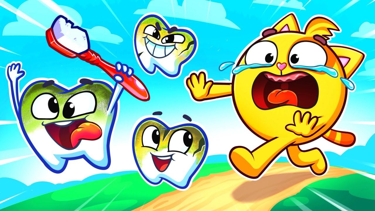 儿童益智动画:不讲卫生的小猫牙齿掉光了,养成讲卫生的好习惯!