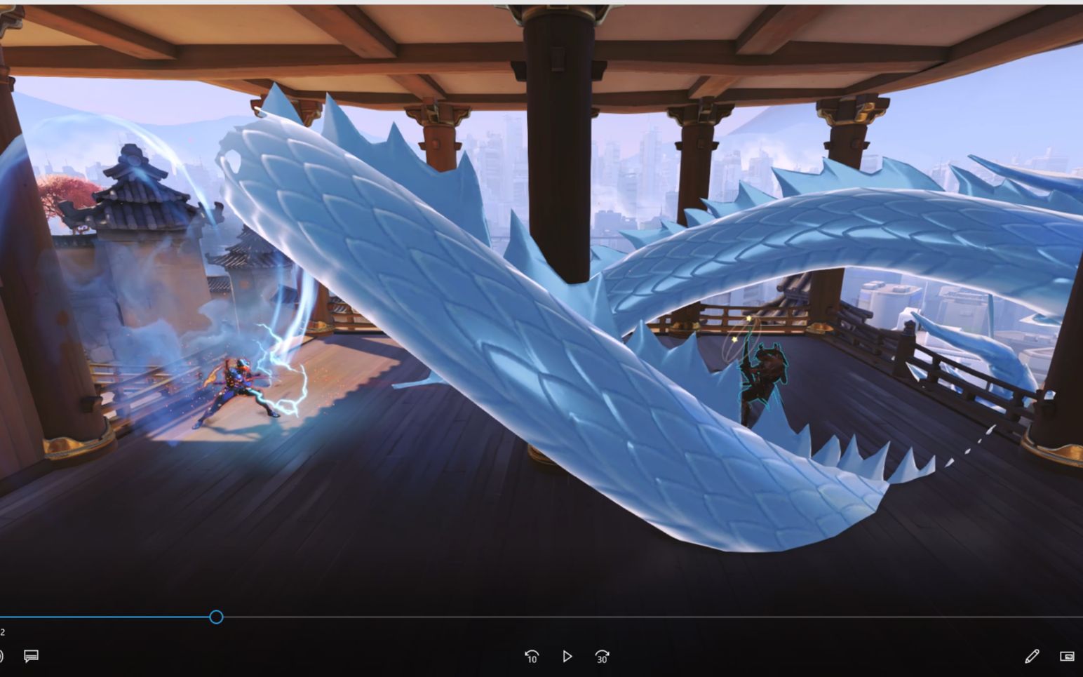 守望先锋用反向龙bug还原cg俩龙