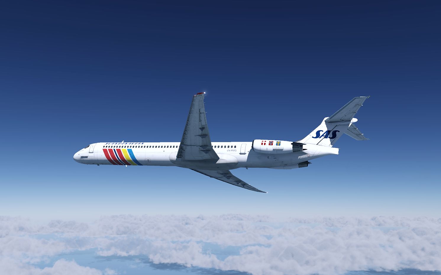 [xplane11]北欧航空md-80平飘远接地卑尔根