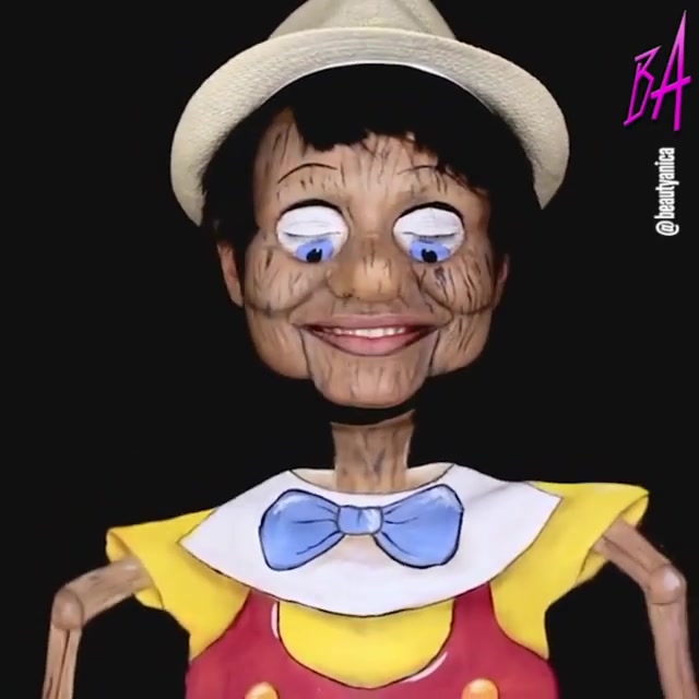 妹子把自己化妆成木偶玩具了_哔哩哔哩 (゜-゜)つロ 干杯~-bilibili