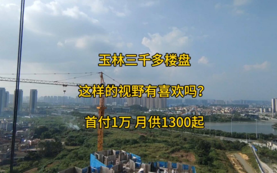 玉林三千多的楼盘 这样子的视野有喜欢的吗?首付1万 月供1300到2300左右哔哩哔哩bilibili