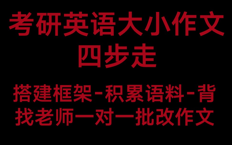 考研英语/英语大作文 三个月扎扎实实准备哔哩哔哩bilibili