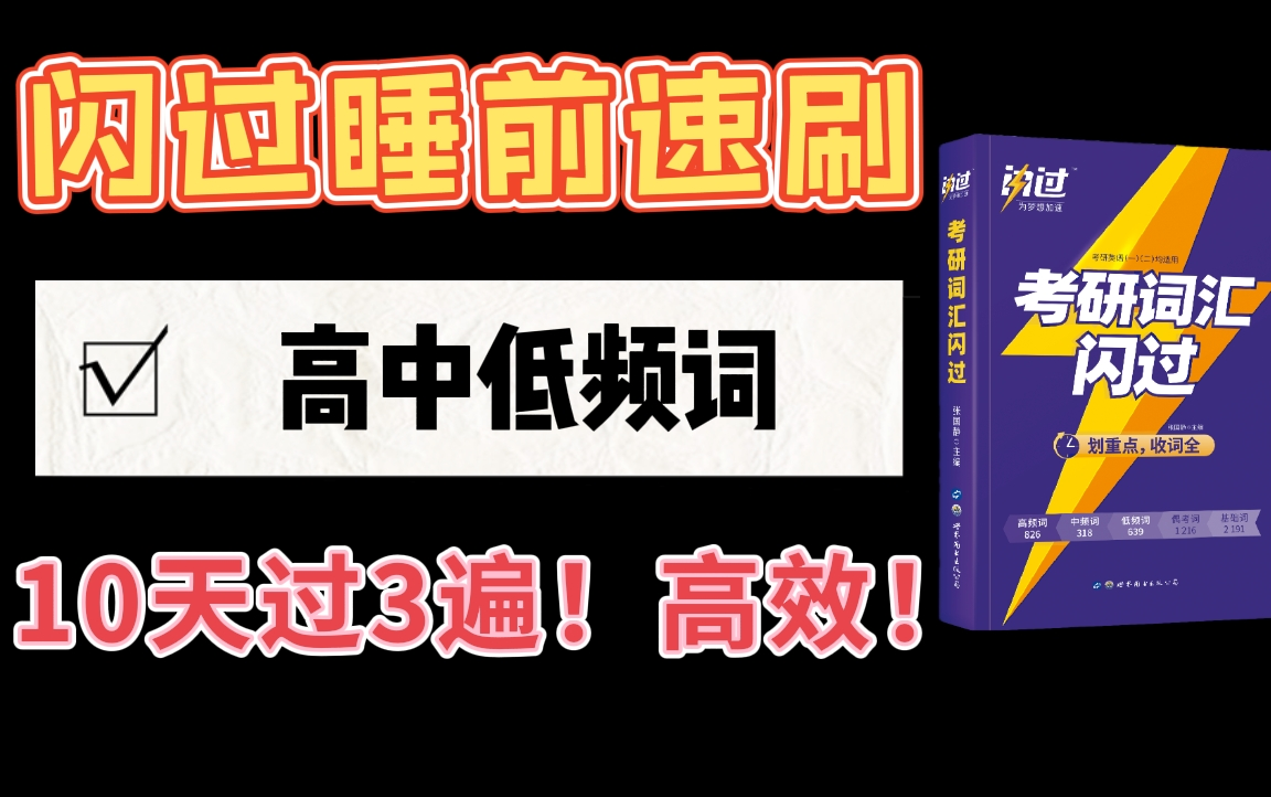 【考研人必背】24考研词汇闪过单词带背,高效速记!睡前背!哔哩哔哩bilibili