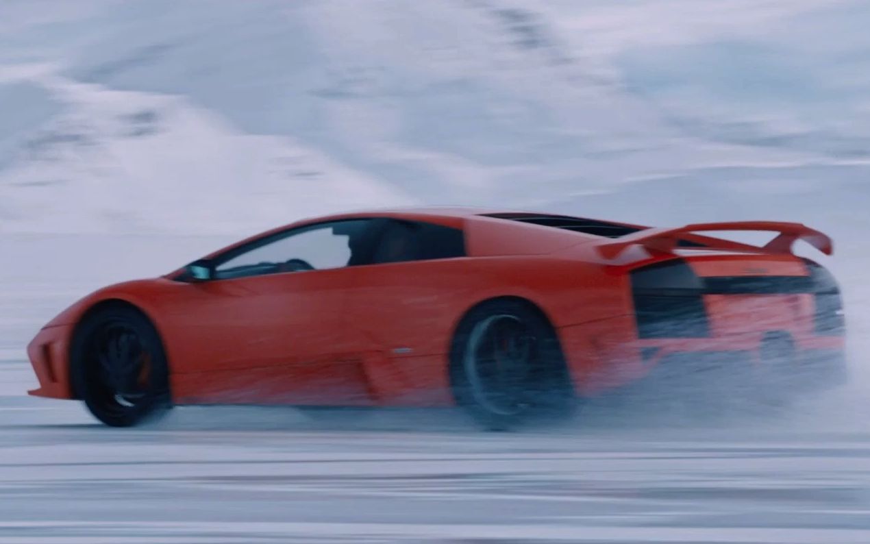 速度与激情8cut 雪地火爆飙车 荧光橙兰博基尼的下场