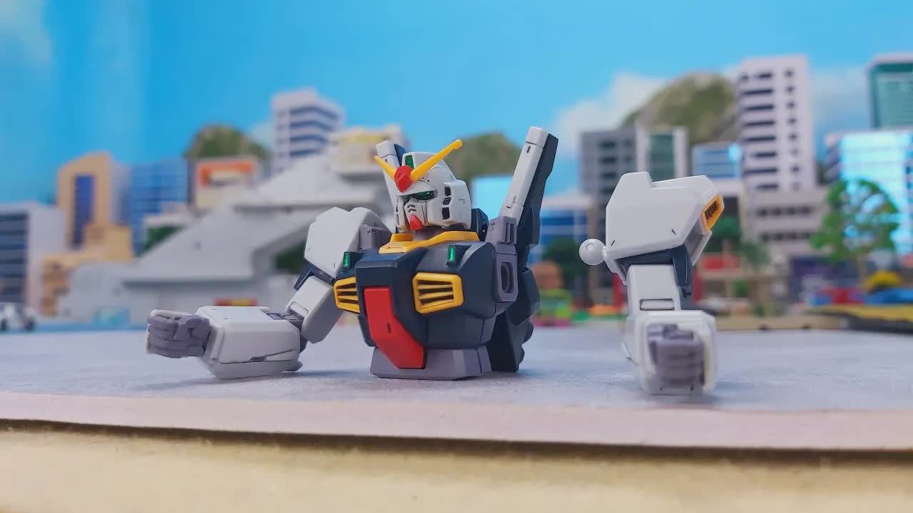 【模型技巧】hguc mk-Ⅱ 高达 马可兔 白兔 定格动画 变型素组
