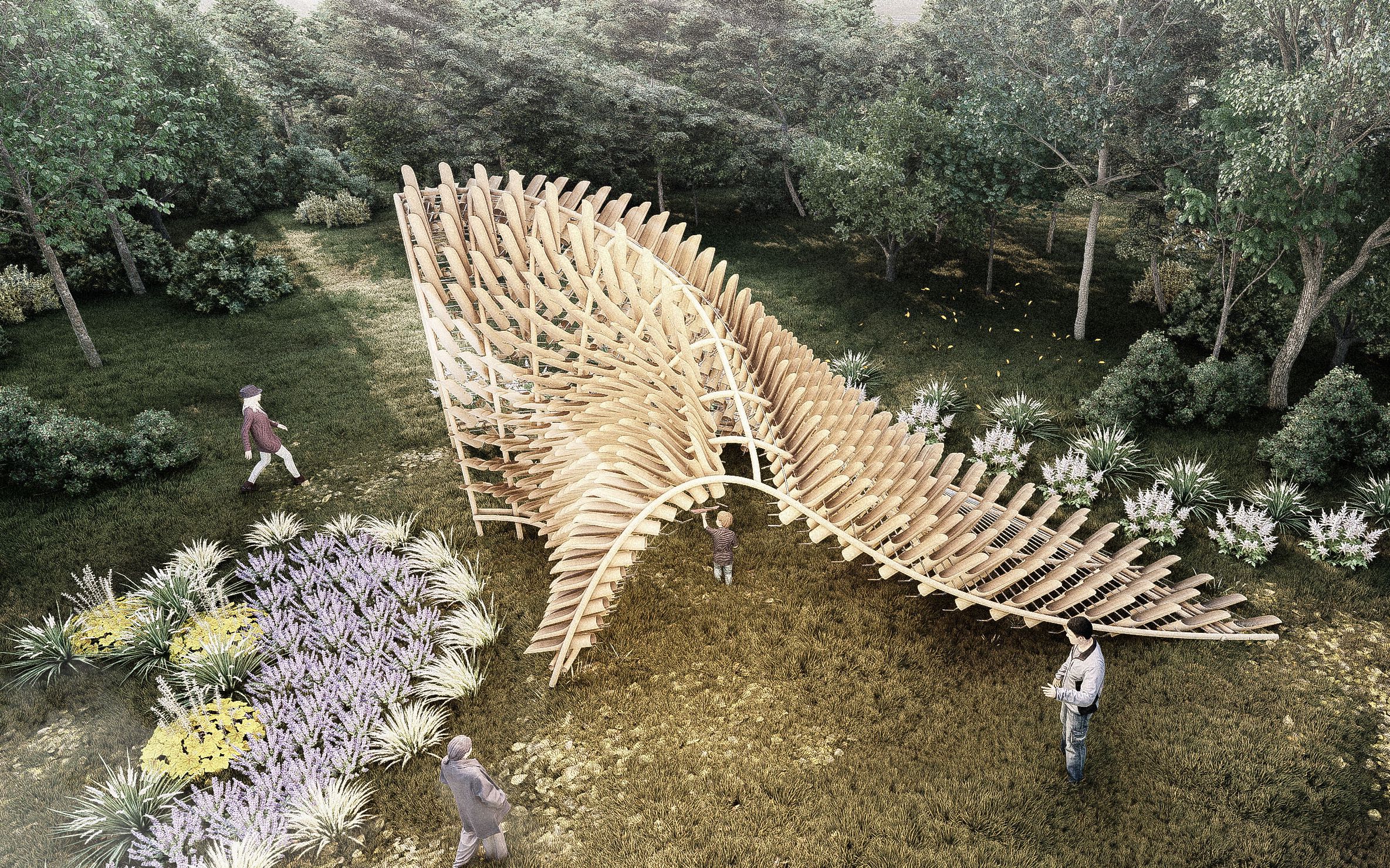 瓴缶之乐 | 风动竹构艺术装置