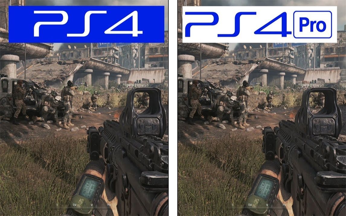 [图]《使命召唤：现代战争2-高清重置版》 PS4 vs PS4 Pro 游戏画面对比+帧数对比 1080P 60帧视频