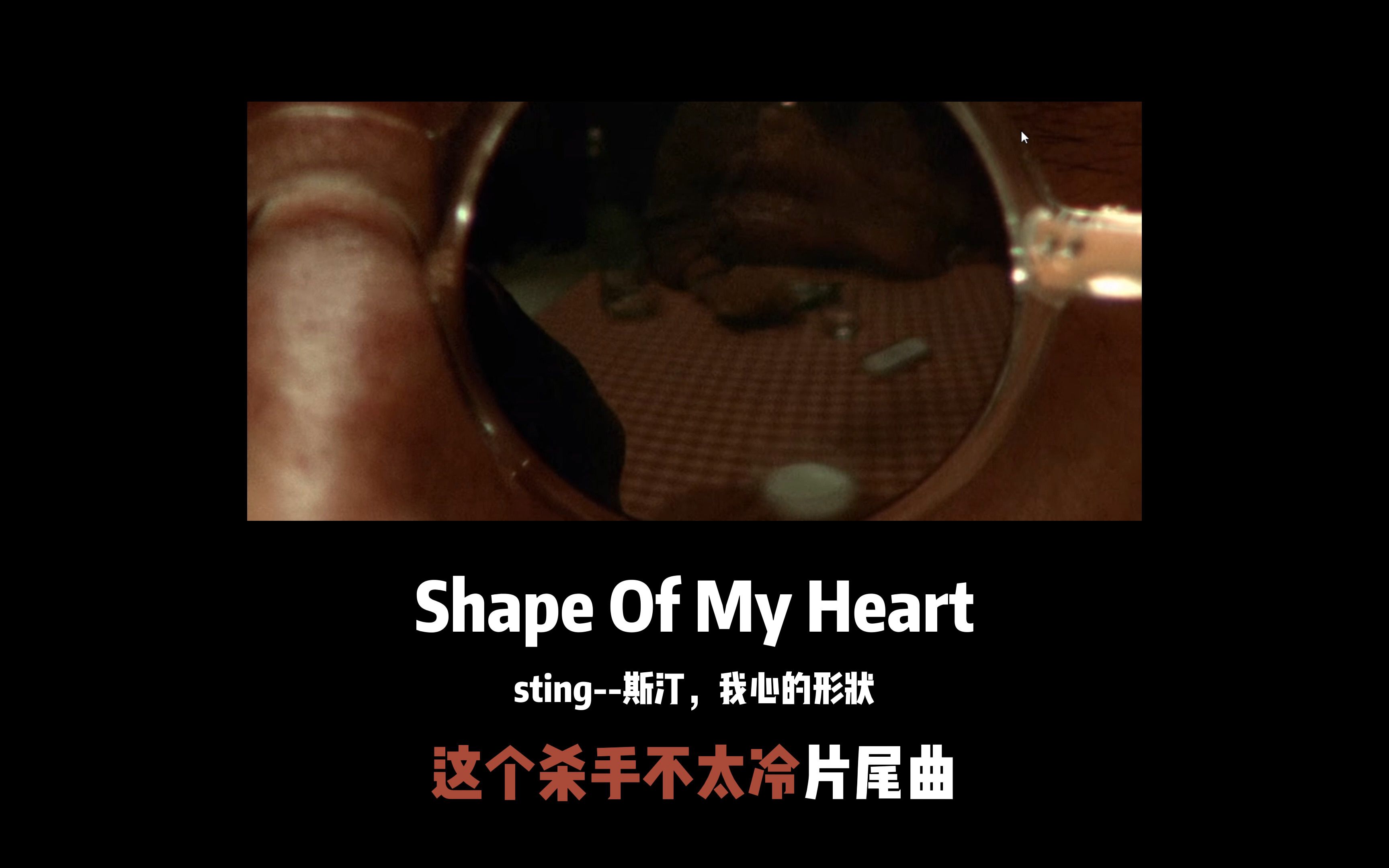 [图]Shape Of My Heart，这个杀手不太冷片尾曲，我心的形状，斯汀（sting）作品，欧美经典老歌