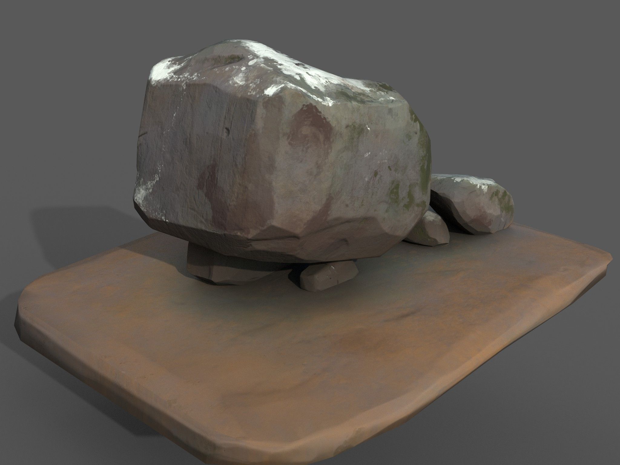 道具3d建模pbr流程石头制作作品2