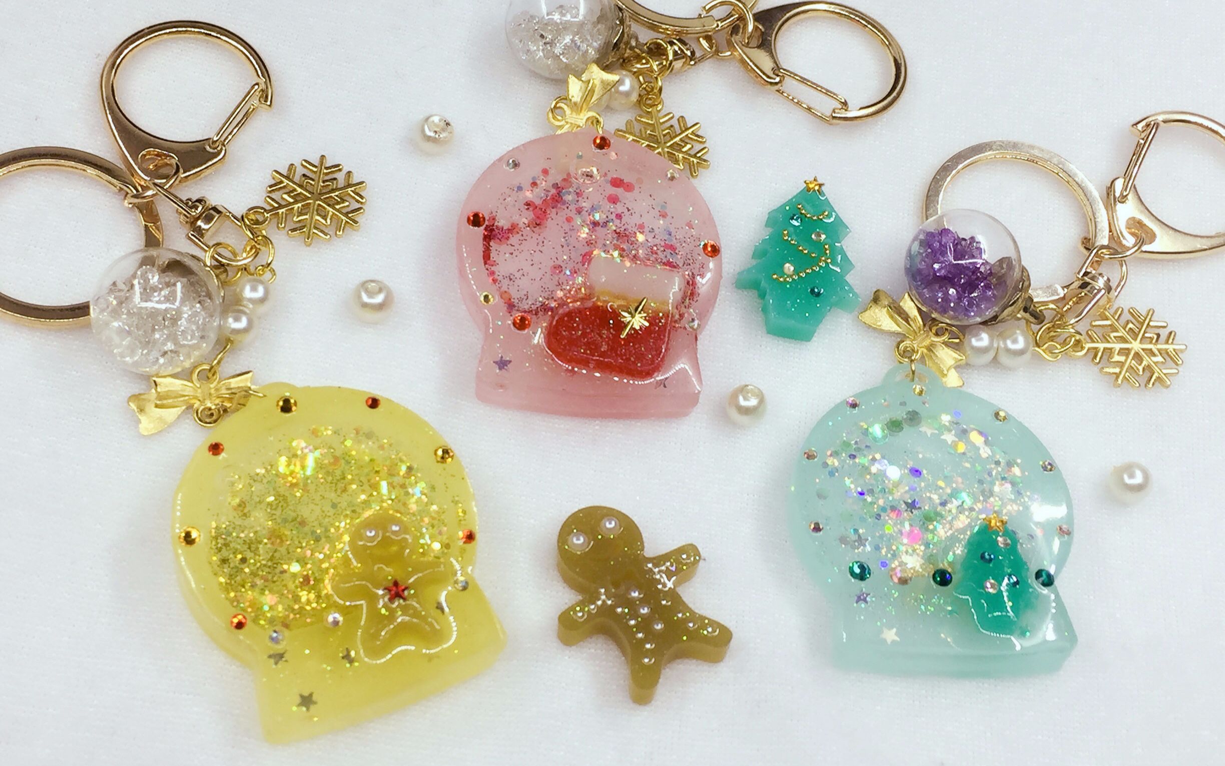 【2扑】圣诞流沙挂件 滴胶相关(16)