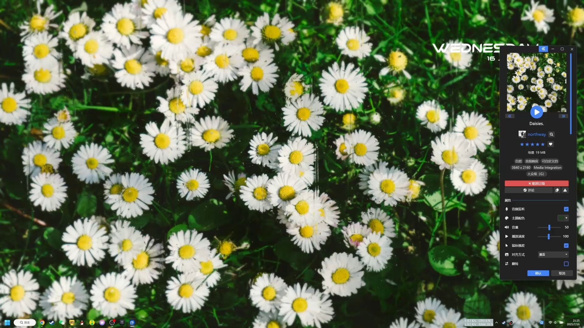 【wallpaper engine】本周小雏菊