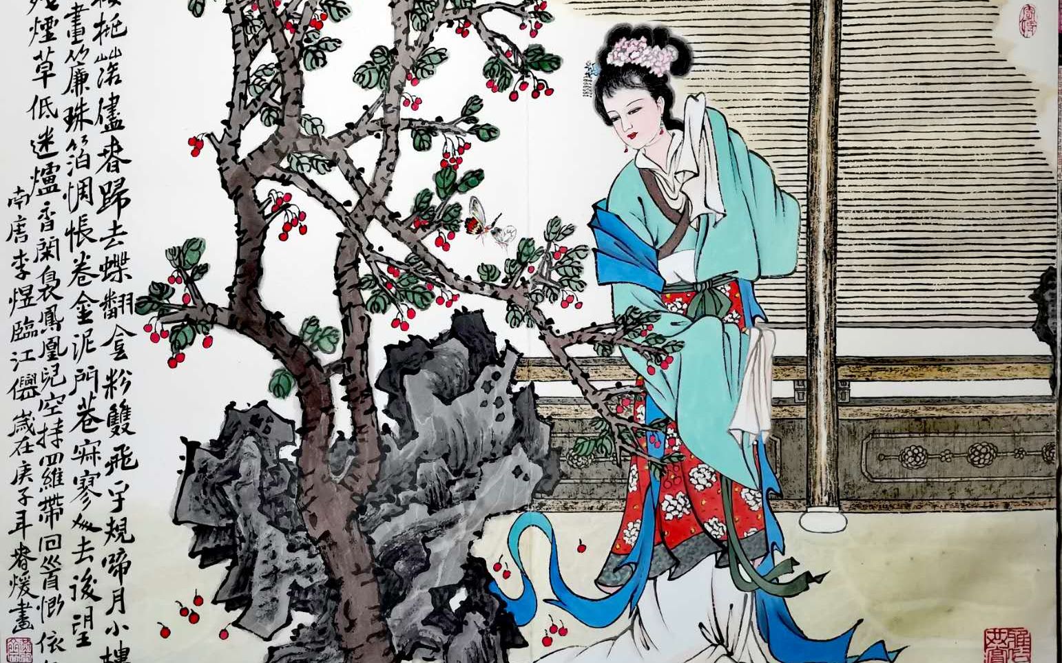 李春暖作品——南唐:李煜,临江仙词意图