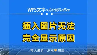 WPS中插入图片无法完全显示的原因