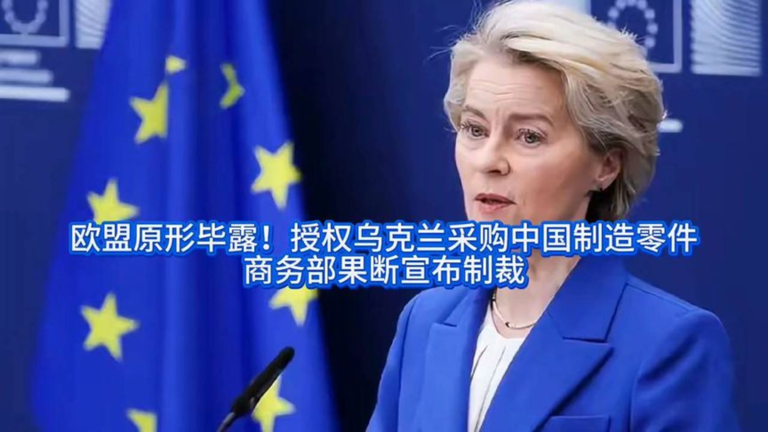 欧盟原形毕露！授权乌克兰采购中国制造零件，商务部果断宣布制裁