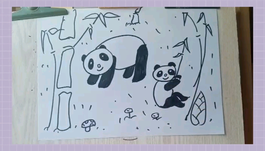 简笔画--大熊猫(视频里写错了,不是小熊猫( 610307 06 61