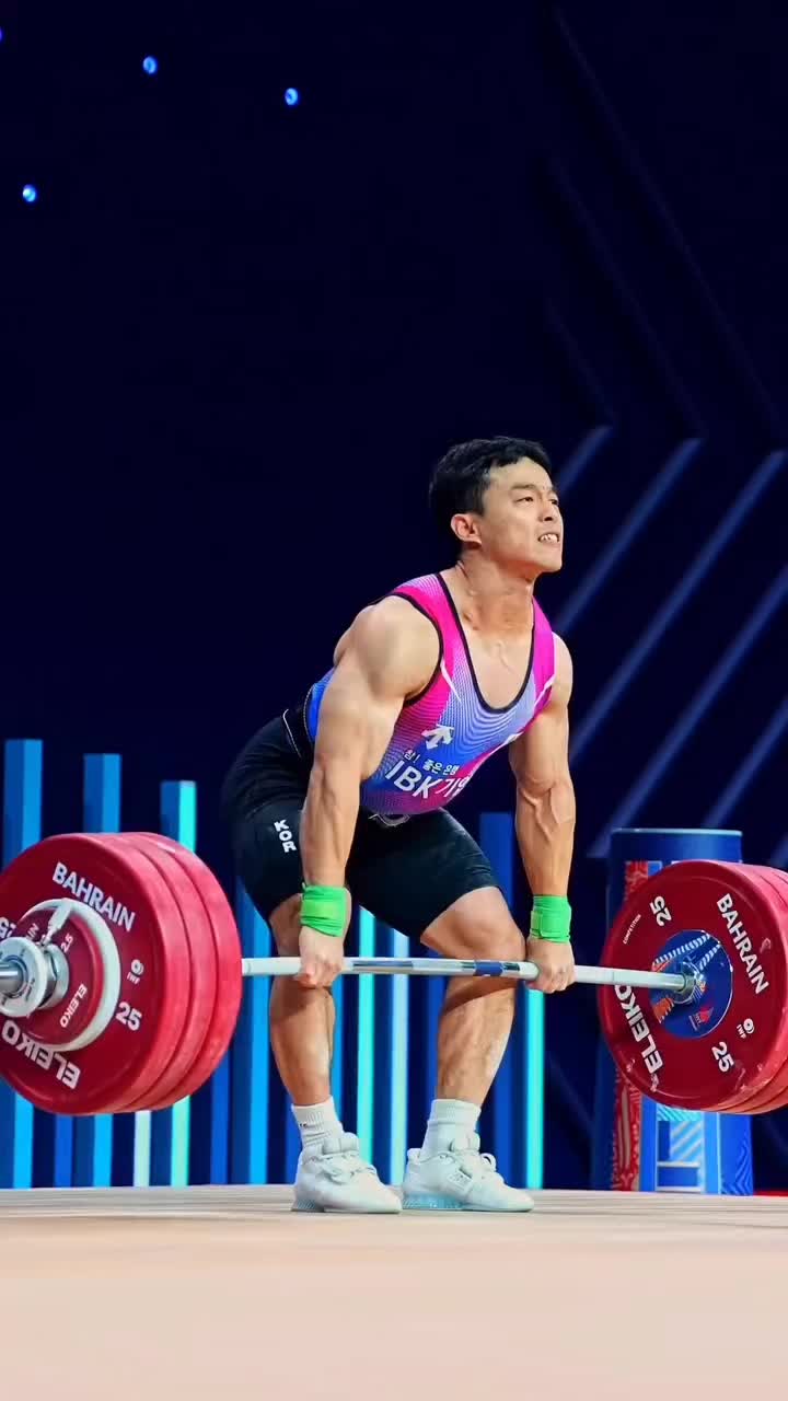 韩国举重 lee sang yeon 挺举191kg慢动作