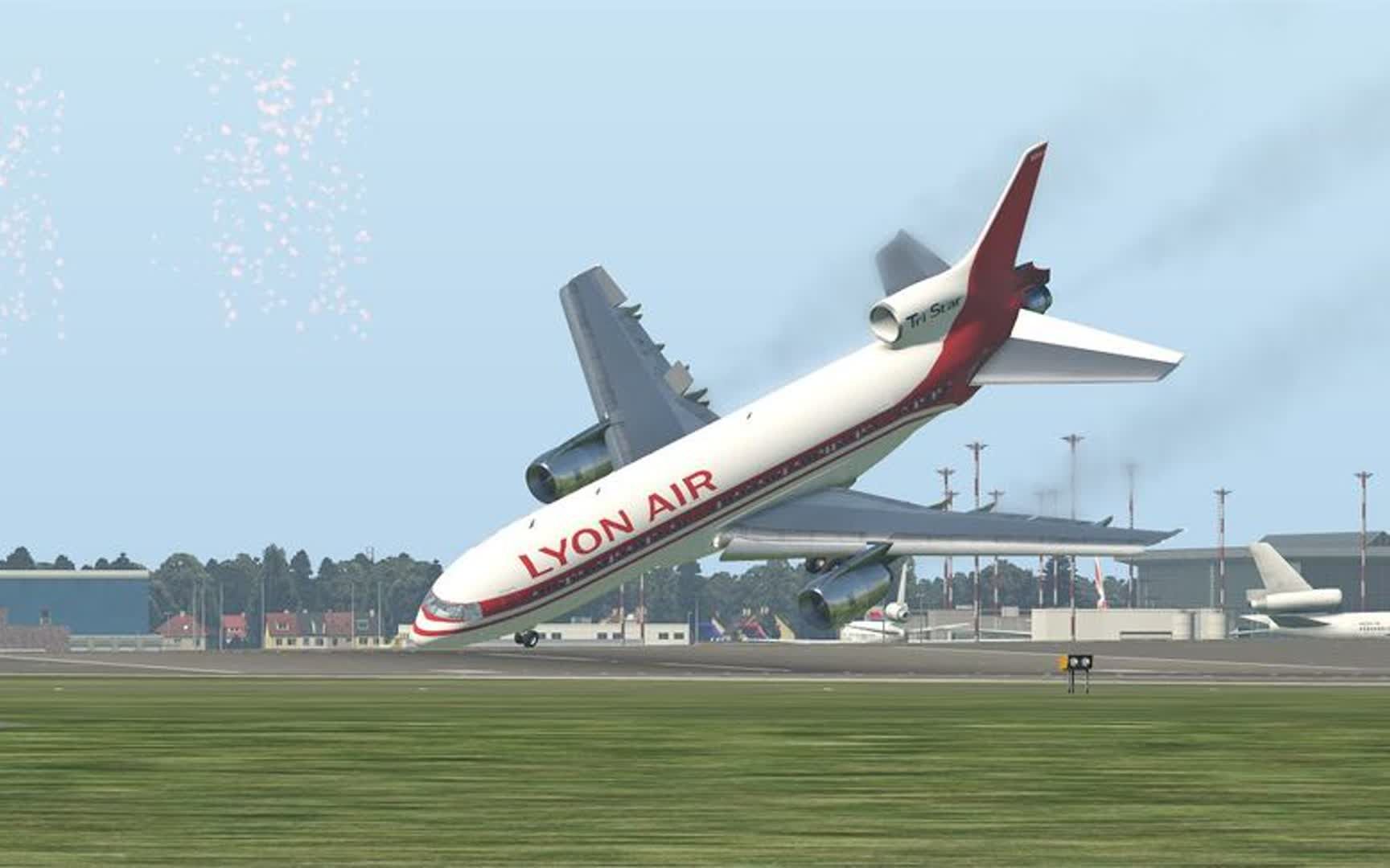 dc-10飞行员缺乏经验,驾驶飞机着陆时,飞机摔在跑道上丨xp11