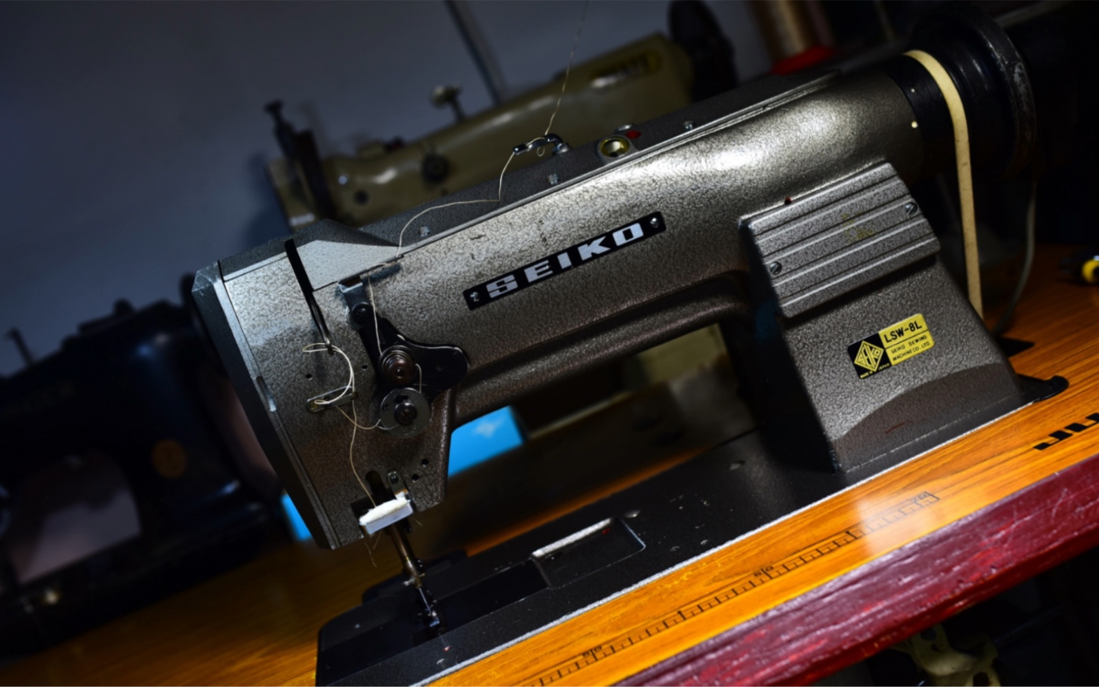 日本中古古董缝纫机 日本精工seiko lsw 8l 三同步缝纫机皮革帆布缝纫