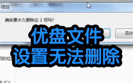 优盘文件设置无法删除哔哩哔哩bilibili