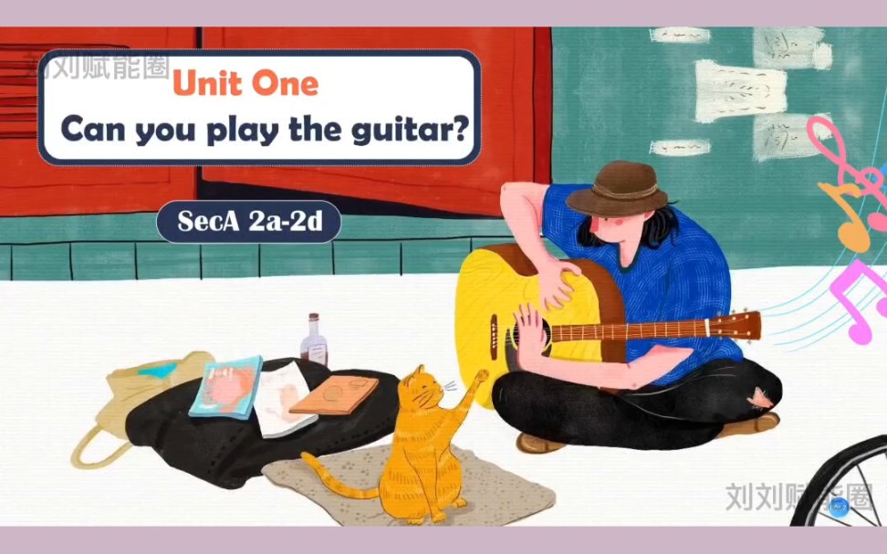 [图]人教版PEP七年级下册Unit 1 Can you  play the guitar? Section A 2a~2d精品课件。课件以课后社团招新切入点引出主线