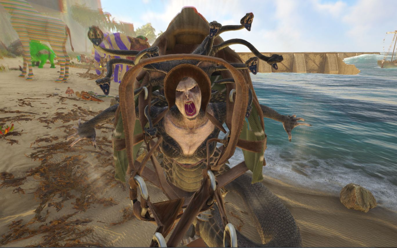 活动作品方舟生存进化蛇发女妖驯服技能演示