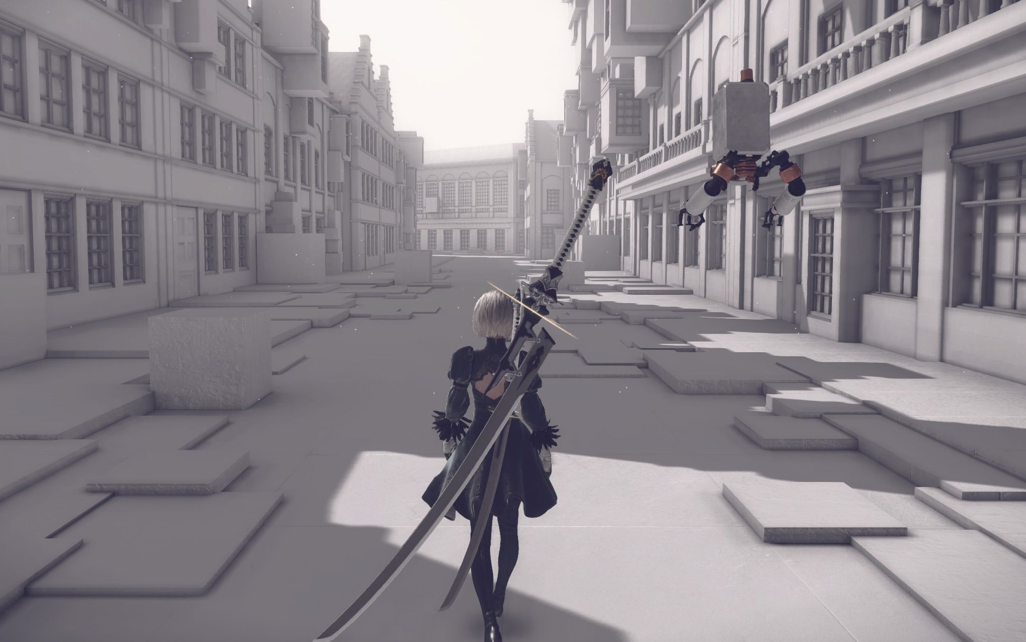 【尼尔机械纪元】被复制的街道——2k画质下的场景有多美