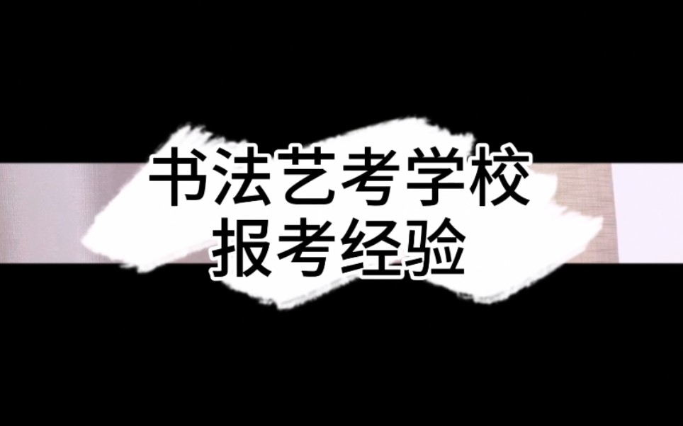 【书法艺考】报告经验分享/全是干货/划重点/书法生你值得拥有!哔哩哔哩bilibili