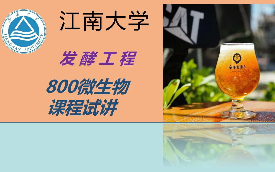 江南大学发酵工程800微生物专业课章节梳理串讲